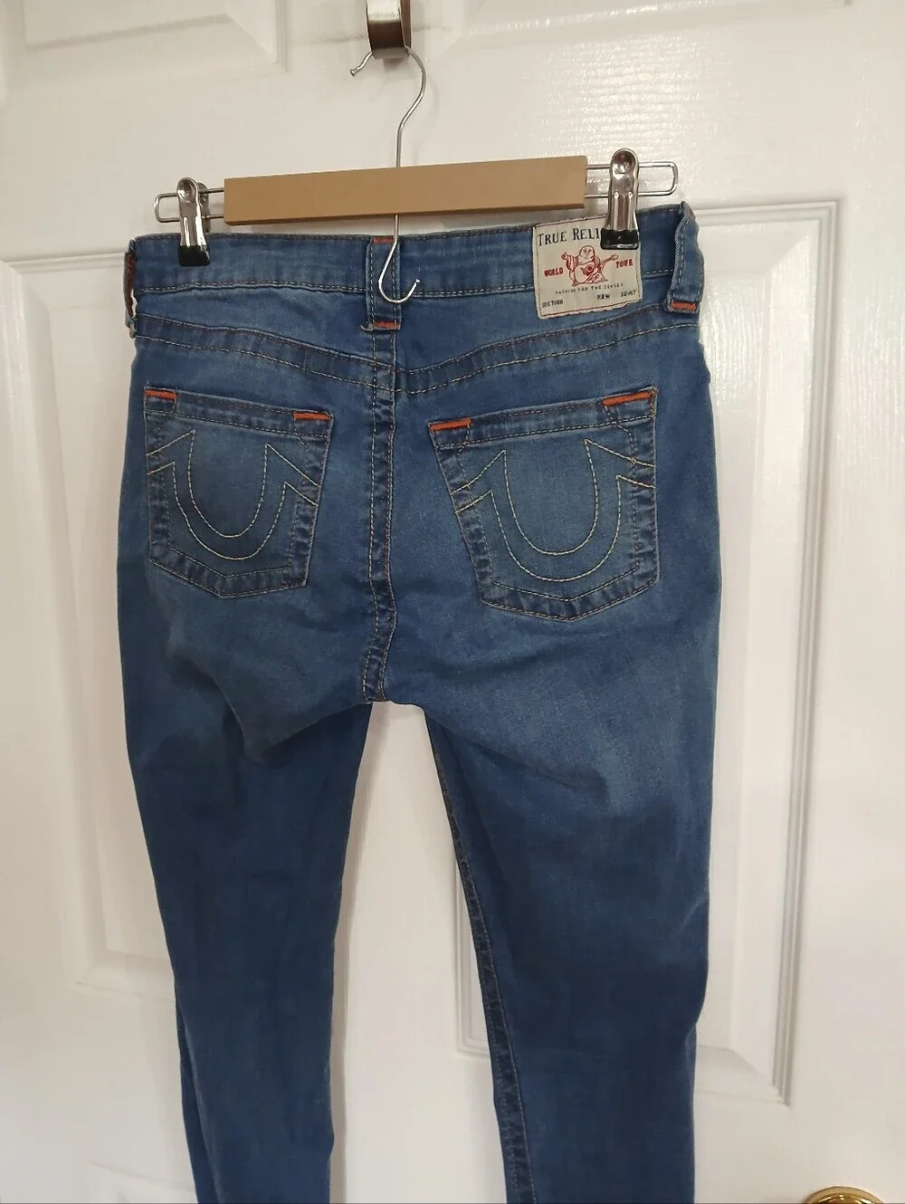 True Religion Women's Medium BlueJennie Curvy Midrise Skinny Jeans Streetwear